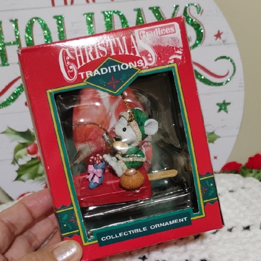 Christmas Traditions Mouse Collectible Ornament
